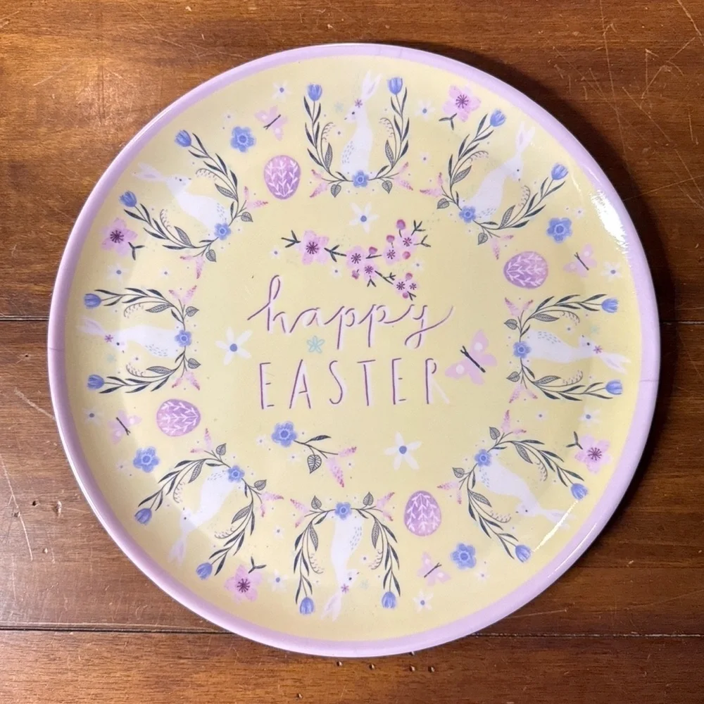 Happy Easter Round Platter Plate